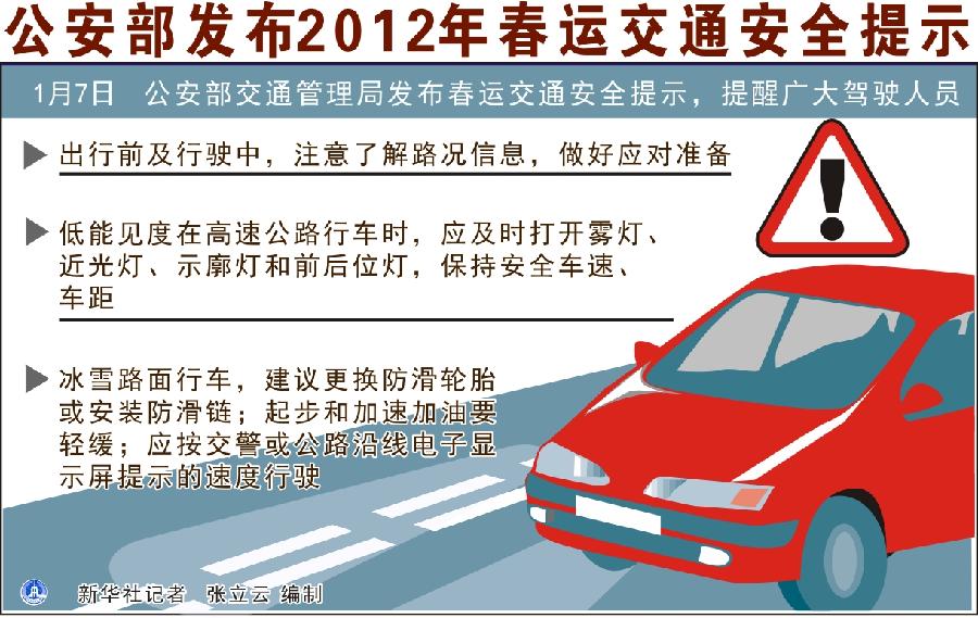 （图表）[春运]公安部发布2012年春运交通安全提示 